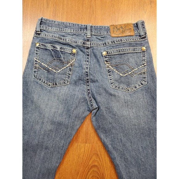 Rock 47 by Wrangler Mens 33 X 36 Boot Cut Mens Western Embroidered Jeans. - Picture 4 of 9